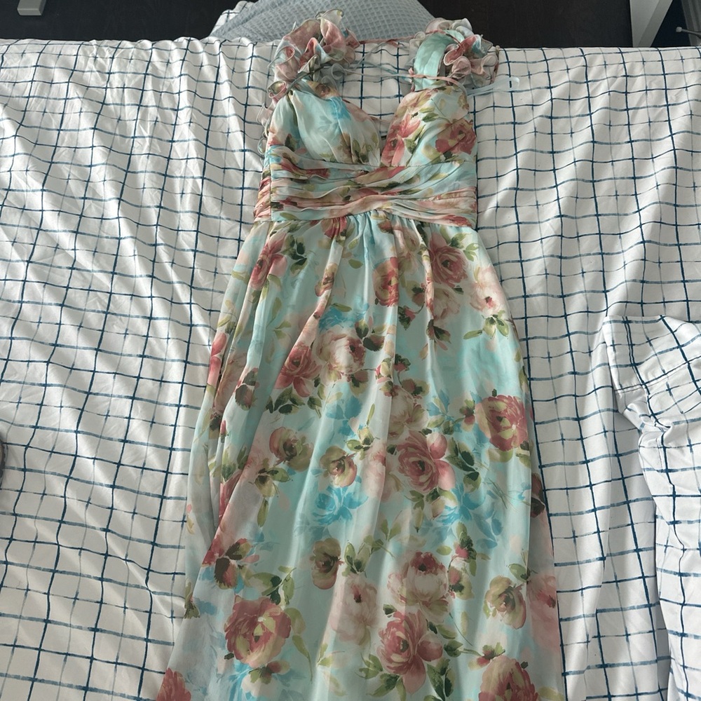 Betsy & Adam Green Pleated Sundress for Wedding Guest